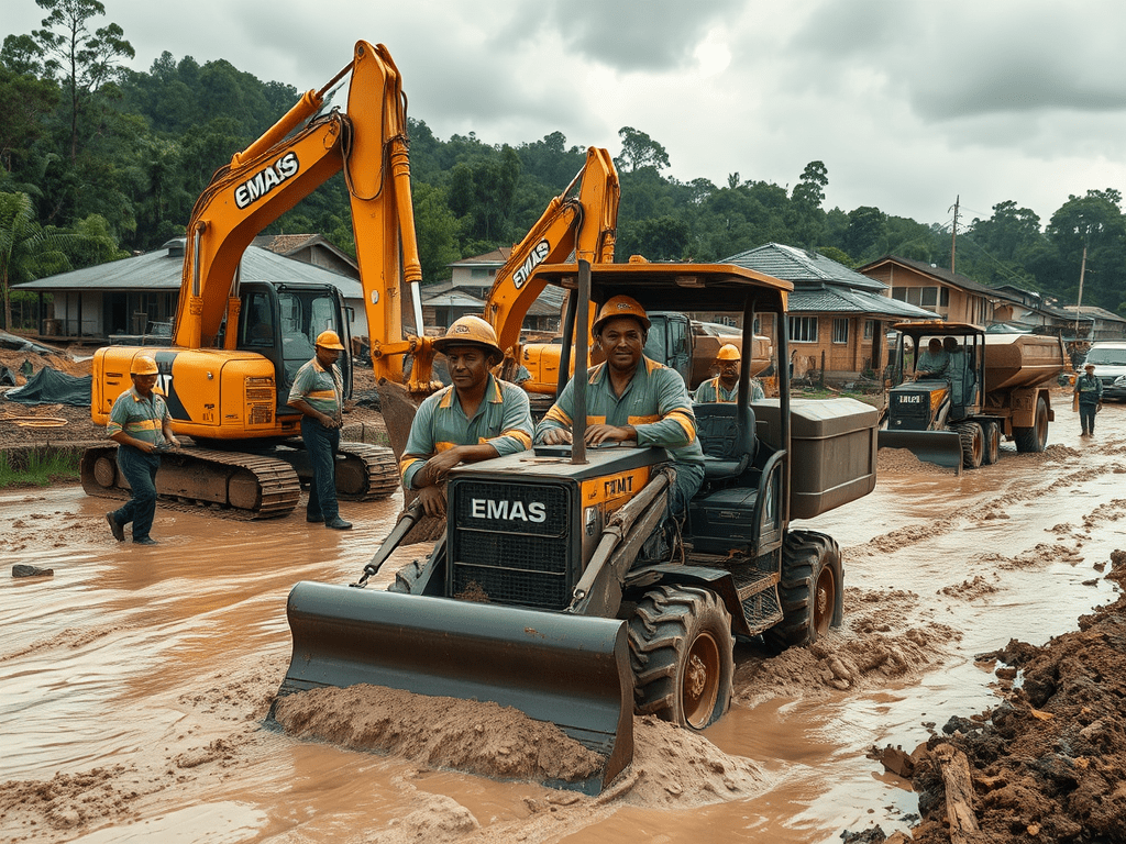 Merdeka Gold Resources Terjunkan Tim Darurat dan Alat Berat Atasi Banjir&nbsp;Pohuwato